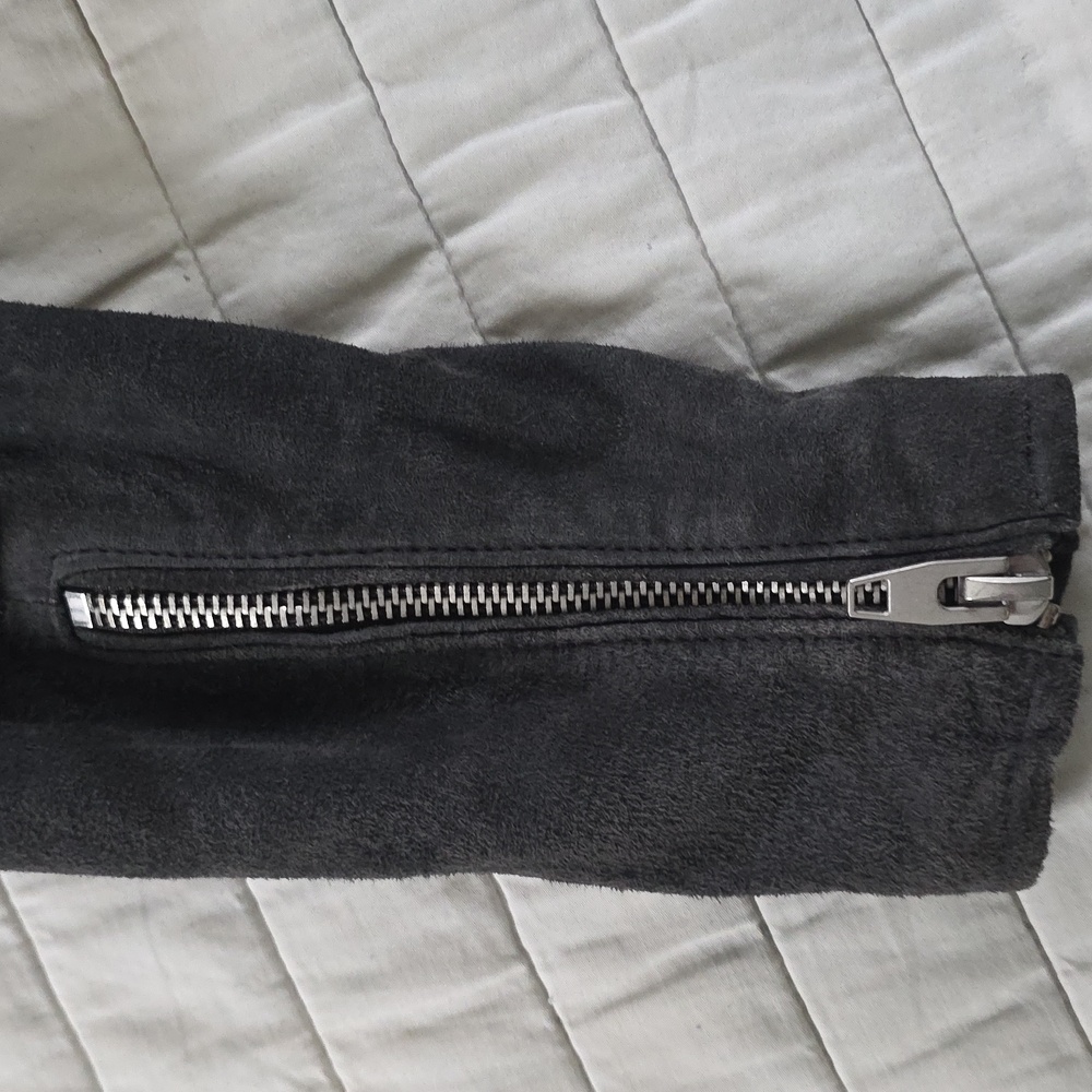 Genuine grey Leather Suede SL8 Jacket small - Picture 8 of 11